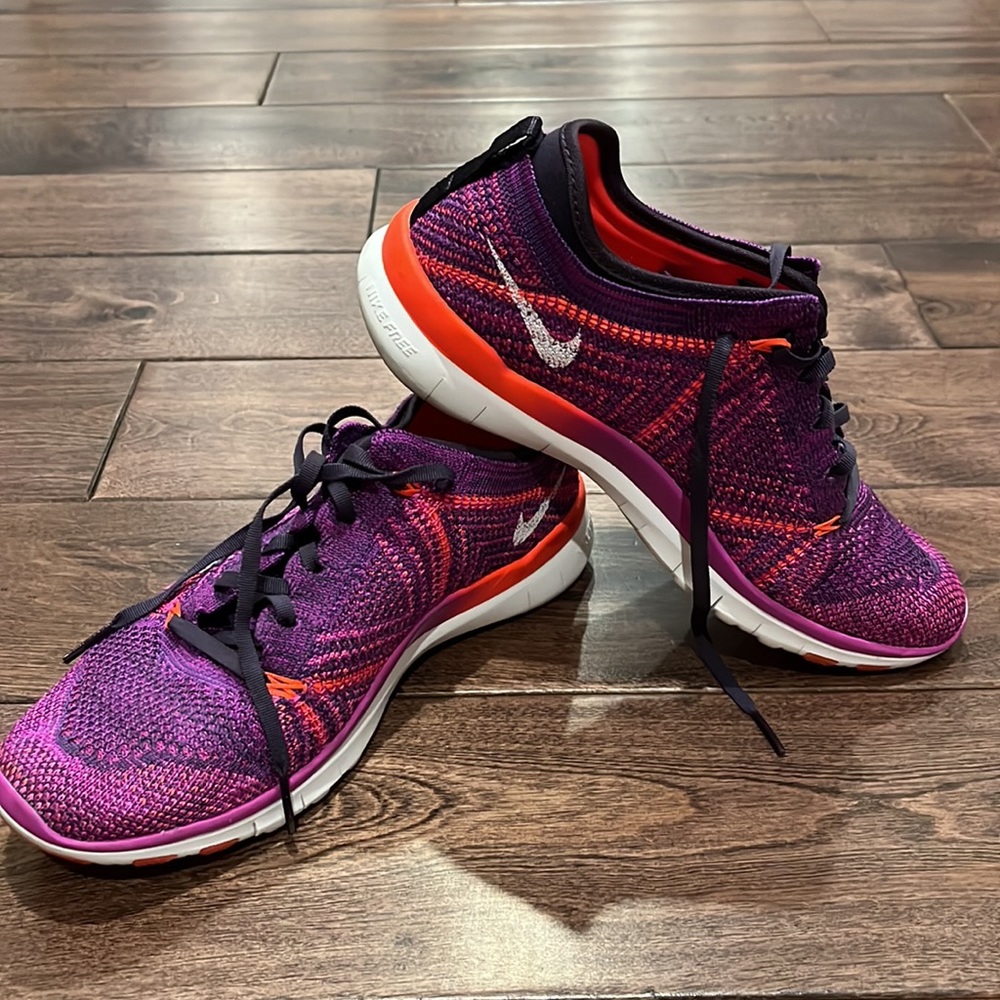 GUC purple & orange Nike free 5.0 sz 6 - Picture 2 of 7